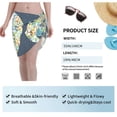 thumbnail image 7 of Kll Black Head Woman With Marijuana Hair Print Women'S Sarong Coverups Short Bathing Suit Wrap Skirt Beach Wrap Swimsuit Cover Ups, 7 of 7