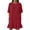 Red, variant on Women’s Solid Waffle Knit Casual Mini Dress, Round Neck Short Sleeve Loose T-Shirt Dress with Ruffle Hem, Breathable Everyday Summer Dress for Errands Relaxed Outings Black S