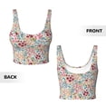 thumbnail image 6 of Goofa Trendy Floral Design Printed Sports Bras for Women, High Impact Running Bra Workout Crop Tank Tops Longline Sports Bra Push up-Large, 6 of 9