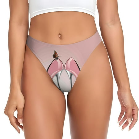 Thongs for Women - High Heel Shoes Butterfly No Show Seamless Womens Thongs Underwear  Stretch G String Thongs for Women  Ladies Breathable Thong Bikini Panties Briefs