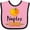 Pink and Black, variant on Inktastic Naples Florida Orange in Heart Boys or Girls Baby Bib