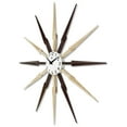 thumbnail image 3 of Infinity Instruments Celeste Light and Dark Wood Sunburst Wall Clock, 3 of 5