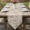 thumbnail image 6 of Khaki Fruit Table Runner Linen Burlap Table Runner 70 Inches Long Country Retro Floral Botanical Plant Dresser Scarves for Kitchen Island Coffee Dining Party Wedding Banquet Holiday Decor 13"x70", 6 of 8