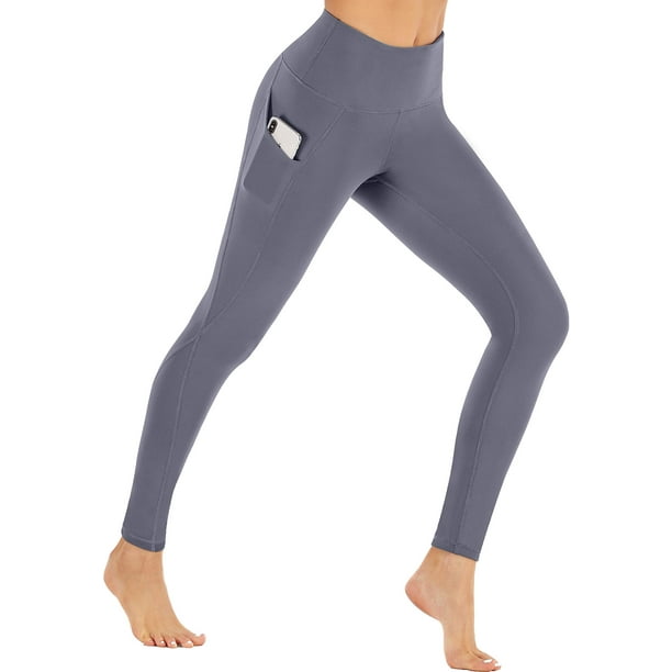 Ewedoos Leggings with Pockets for Women High Waisted Yoga Pants with Pockets  for Women Soft Yoga Pants Women gray 