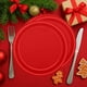 thumbnail image 4 of Juego de 10 Platos de Papel Navideños Desechables Rojos y Verdes de 23 y 18 Cm para Fiestas Navideñas | Vajilla Navideña para Reuniones Familiares, Eventos de Oficina y Fiestas Escolares, 4 of 6
