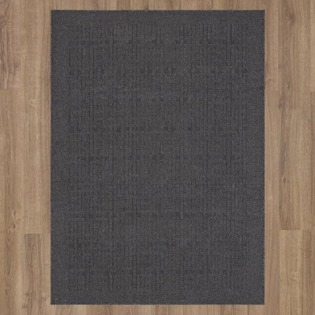 STAIRCASE Mainstays Contemporary Pattern Textured Tufted Dark Grey, Machine Washable Area Rug 5x7, Ideal for Living Room, Dining Area, and Bedroom