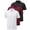 Solid Black, Solid Burgundy, Solid Bright White, variant on 3 Pack: Men's Polo Shirts Zipper Short Sleeve Dry Fit Quarter Zip Golf Athletic Workout Gym Collared