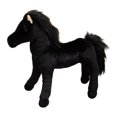 thumbnail image 2 of Simulación de juguete para caballos Simulación para niños decoración de la habitación de la habitación del almohada del almohada para niños Festival L negro, 2 of 8