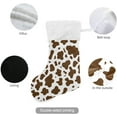 thumbnail image 3 of Coolnut Cow Print Christmas Stocking, Personalized Large Candy Stocking, Xmas Stockings Decoration Hanging Gift for Family Holiday Party Ornaments Decor Fireplace, 3 of 7