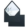 thumbnail image 1 of Sobres PONATIA A7 Euro con solapa negra con forro verde, 50 unidades, 1 of 9