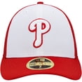 thumbnail image 2 of Men's New Era White/Red Philadelphia Phillies 2023 On-Field Batting Practice Low Profile 59FIFTY Fitted Hat, 2 of 4