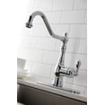 thumbnail image 4 of Gourmetier GSY7701ACLBS American Classic Single Handle Kitchen Faucet with Brass Sprayer, Polished Chrome, 4 of 5