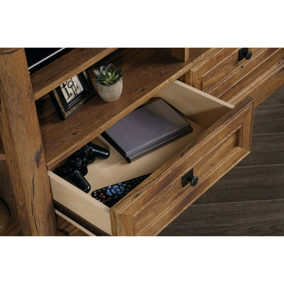 Sauder Palladia Corner Entertainment Credenza For Tvs Up To 60 Sauder Palladia Corner Entertainment Credenza For Tvs Up To 60 Vintage Oak Finish Com