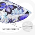 thumbnail image 3 of Goofa Butterflies Pattern Pillow Case – Plush & Soft Cushion Cover, Hypoallergenic Throw Pillow Case for Comfortable Sleep with Envelope Closure-16"x24", 3 of 6