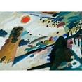 thumbnail image 2 of Wassily Kandinsky 14x11 Gold Ornate Wood Frame and Double Matted Museum Art Print Titled - Romantic Landscape (1911), 2 of 4