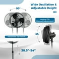 Costway 16" Oscillating Fan Misting Pedestal Fan with Hose Connector 3