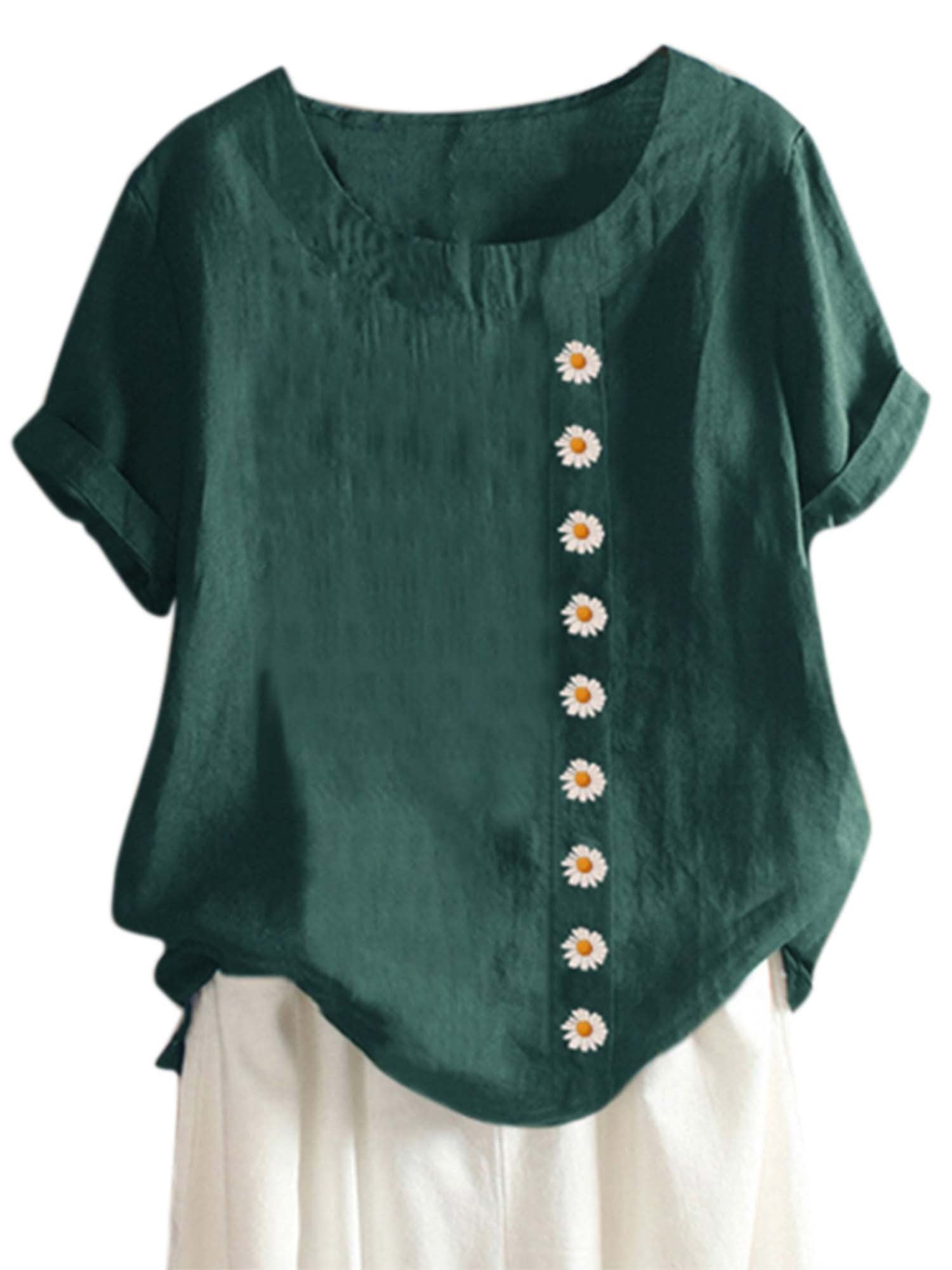 womens linen summer tops