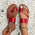 thumbnail image 5 of NOKIO Womens Sandals Slides for Women Flat Sandals for Women Summer Sandals Comfortable Leather Slides Chic Women'S Summer Flip Flops Ladies Fashion Summer Solid Color Open Toe Flat Bottom Slides, 5 of 7