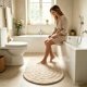 thumbnail image 5 of Alfombra de baño de microfibra suave absorbente - textura antideslizante en relieve, secado rápido, alfombra lavable a máquina, baño y cocina de baño, 5 of 5