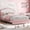 Pink White, variant on Upholstered Twin Platform Bed Frame with LED Lights & Storage Drawer – Soft Headboard, Wooden Slats, No Box Fresh Needed, Noise-Free, Easy Assembly, Blue and White
