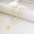 thumbnail image 6 of CROPD Gold Layered Necklaces for Women 14k Gold Plated Dainty Stackable Choker Necklaces for Women Trendy Layering Circle Paperclip Chain Cute Pendant Necklace Set Gold Jewelry for Women, 6 of 7