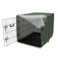 thumbnail image 3 of Olive Dog Crate Cover, Pastel Tone Vegetation Leaves and Branches, Easy to Use Pet Kennel Cover Small Dogs Puppies Kittens, 7 Sizes, Evergreen Sage Green, by Ambesonne, 3 of 6