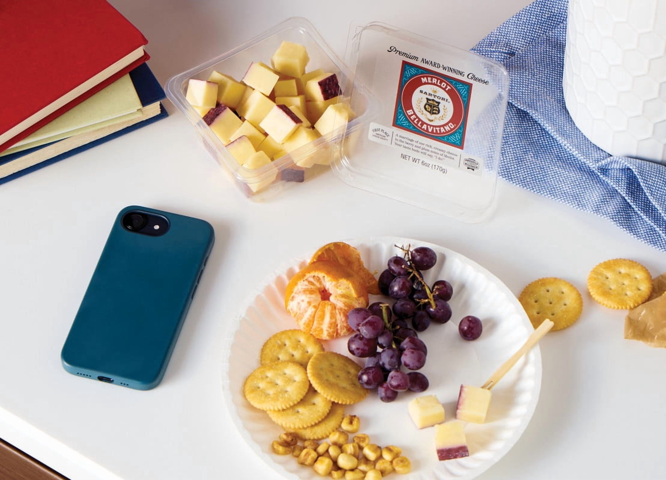 Sartori Merlot BellaVitano Cheese Cubes, Specialty Cheese, Aged Cheese, Fruity, Savory, Wine Soaked Cheese, Refrigerated