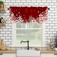 thumbnail image 5 of Winter Christmas Valances for Windows Red White Snowflake Kitchen Curtains Short Rod Pocket Window Curtain 1 Panel for Xmas Holiday Treatment Decorations 54x18inch, 5 of 6