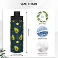 thumbnail image 3 of Daiia Avocado in Space Printed 18 OZ Sports Insulated Kettle Drinking Cup Water Bottle Stainless Steel Kettle Portable Cup For Gym, 3 of 7