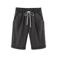thumbnail image 2 of Jean Shorts for Girls Teen Girl Shorts Girls Shorts Casual Elastic Waistband Loose Fit Five Inch Pants for Outdoor Play and Everyday Wear Comfortable Breathable Summer Clothing, 2 of 4