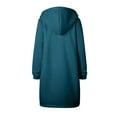 thumbnail image 5 of Hoodies for Women Zpanxa Women's Casual Zip up Hoodies, Long Tunic Sweatshirts Jackets, Plus Size Winter Hoodie Warm Coats with Pockets, Fleece Mid Length Hoodies Jackets Outwear Blue XXL, 5 of 5