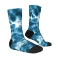 thumbnail image 4 of Yiaed Blue Tie Dye Print Great elasticity Crew Socks Sports socks for Men and Women, 4 of 5