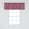 thumbnail image 2 of Ambesonne Flowers Window Valance, Abstract RetroFlora Petals, 42" x 18", Dark Magenta Pale Pink, 2 of 3