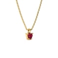 thumbnail image 4 of SuperJeweler 1/2 Carat Created Ruby and Diamond Heart Necklace in 10 Karat Yellow Gold for Women, 4 of 5