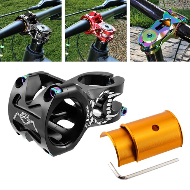 Hardware de reemplazo del vástago de la bicicleta de montaña Herramienta de reparación de equipo fijo Tallón del manillar con tapa del auricular para Negro sin tornillo
