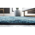 thumbnail image 5 of Rugs.com Fleur Collection Rug – 8' Round Blue Medium-Pile Rug Perfect For Kitchens, Dining Rooms, 5 of 9