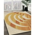 thumbnail image 2 of Ahgly Company Indoor Rectangle Patterned Cardboard Brown Gold Area Rugs, 7' x 10', 2 of 6