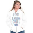 thumbnail image 4 of Live Laugh Chill Icee Logo Retro Unisex Plus Size Zip Hoodie Brisco Brands 4X, 4 of 5