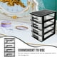 thumbnail image 2 of Cajonera transparente de cuatro capas (1 x 15,2 x 25,2 cm), organizador de cajones transparente, mueble de almacenamiento, caja para maquillaje, utensilios de cocina, joyas y otros artículos | Negro, 2 of 7