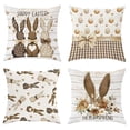 thumbnail image 1 of Farmhouse Floral Throw Blanket with Easter Rabbit Design for Living Room Bedroom Sofa 4PCS, 1 of 2