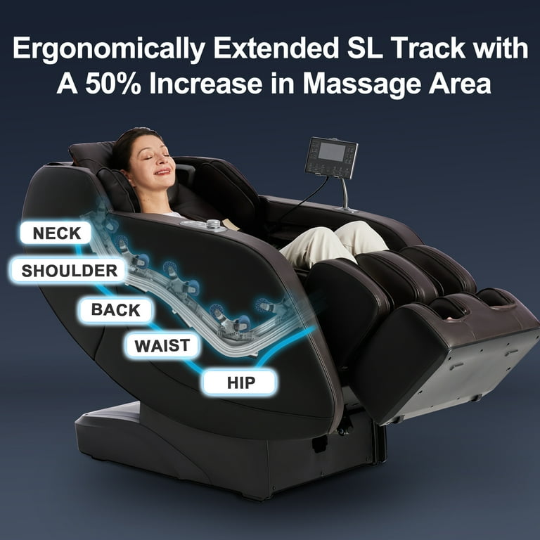 iBooMas 4D SL Track Full Body Massage Chair with Heating