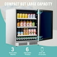 thumbnail image 5 of Luchar 24 Inch Beverage Refrigerator, Stainless Steel Door Outdoor Fridge Holds 164 Cans, 5 of 8