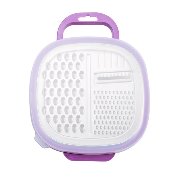 1 rallador y rebanador de acero inoxidable multifuncional para cocina, rallador de verduras portátil para el hogar (color aleatorio)