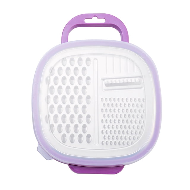 1 rallador y rebanador de acero inoxidable multifuncional para cocina, rallador de verduras portátil para el hogar (color aleatorio)