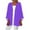 Purple, variant on Diufon Linen Cardigans for Women Fall Casual Solid Color Blouses 3/4 Sleeve Breathable Coats