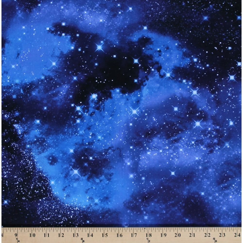 Cotton Outer Space Galaxy Stars Cotton Fabric Print By The Yard Space C9924 8755