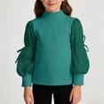 thumbnail image 2 of LNMQLPDBS Teen Girl Tops Girls White Blouse Size 10-12 Girls Tops Size 14-16 Long Sleeve Shirts for Toddler Girls Cute Shirts Y2k Button Down Shirt, Green 5-6 Years, 2 of 9