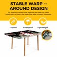 thumbnail image 4 of Black Christmas Table Cloths for 3 Foot Rectangle Tables, Red Snowman Xmas Tree Snowflake Winter Patio Waterproof Elastic Fitted Tablecloths, Washable Rectangular Table Cover for Camping, 4 of 8