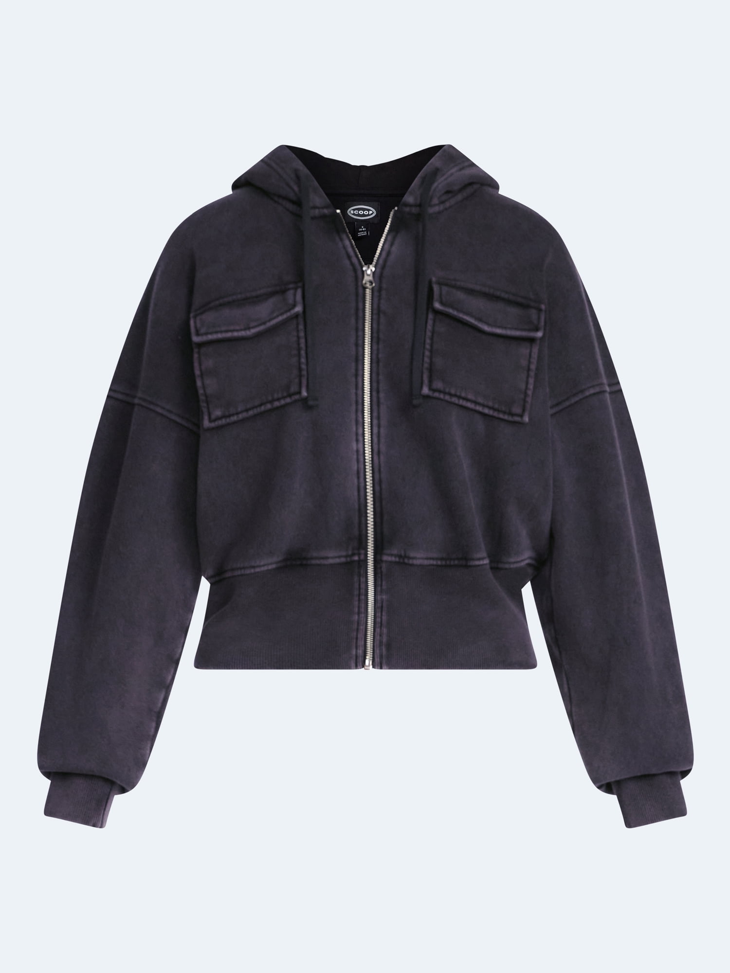 Scoop Women’s and Women’s Plus Full Zip Hoodie, Sizes XS-4X