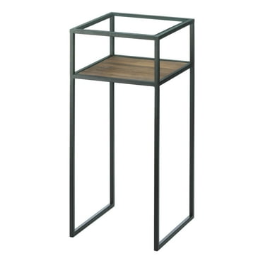 Zingz & Thingz 26" Black and Brown Contemporary Small Side Table
